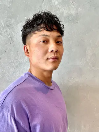 ショート パーマ メンズ 骨格補正カット✂︎ 🌟菅野陽介🌟のヘアスタイル