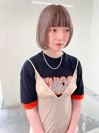 ショート カラー パーマ 💖美髪矯正💖 辻未侑のヘアスタイル