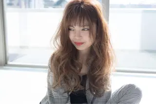 ロング カラー 小野 和摩のヘアスタイル