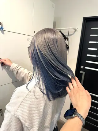 セミロング カラー レイヤー/ハイトーン WAKANAのヘアスタイル