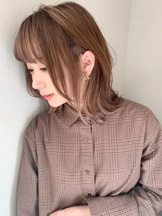 ミディアム カラー 髪質改善☆ 縮毛矯正miyuのヘアスタイル