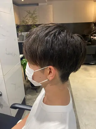 ヘアアレンジ メンズ 新宿⌇韓国風ヘア ⌇透明感カラーのヘアスタイル
