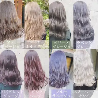 ミディアム カラー ヘアアレンジ TAKUMAブリーチ /切りっぱなし🪽のヘアスタイル