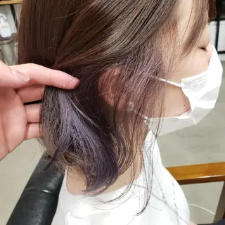 カラー ミディアム 天王寺韓国ヘア 小山歓実のヘアスタイル