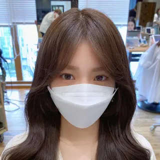ロング カラー 顔まわりカット🌟 くびれヘア/寺門遥輝のヘアスタイル