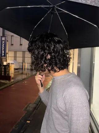 ショート パーマ メンズ 🌀パーマ　レイヤー ボブ/marinoのヘアスタイル