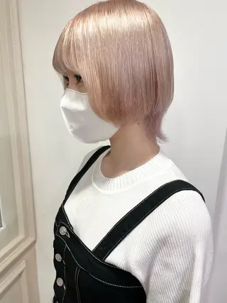 セミロング カラー 向日葵🌻 /レディースカットのヘアスタイル