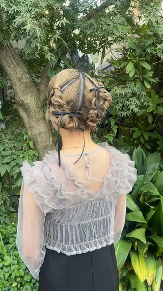 ミディアム ヘアアレンジ 🎗️【ヘアセット 美眉】吉川玲🎗️のヘアスタイル