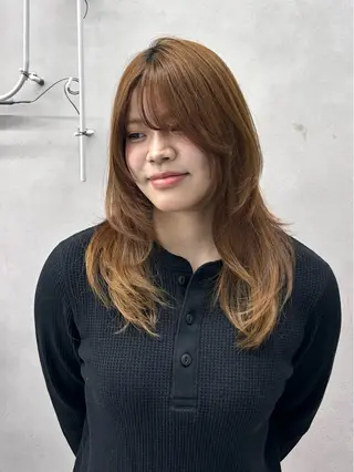 ミディアム カラー cope'u 本店所属・【梅田】ハッシュ /デザインカラーのヘアスタイル