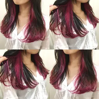 ロング カラー パーマ ヘアアレンジ メンズ マツエク・マツパ 代表🎀 ふわモテ愛 され髪🩷yumiのヘアスタイル