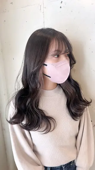 セミロング カラー さとう ちほみ🐼のヘアスタイル