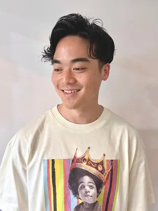 ショート パーマ メンズ メンズパーマ ジンのヘアスタイル