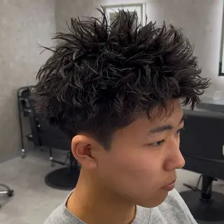 ショート パーマ ヘアアレンジ メンズ 【札幌メンズ特化】 🔥RIKU🔥のヘアスタイル