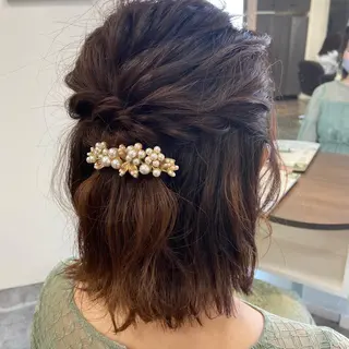 ショート ヘアアレンジ 眠れるヘッドスパ✨ chacoのヘアスタイル