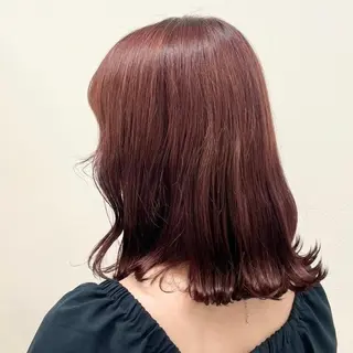ミディアム カラー みう/仙台/暖色/ 艶髪/顔周りカット/のヘアスタイル