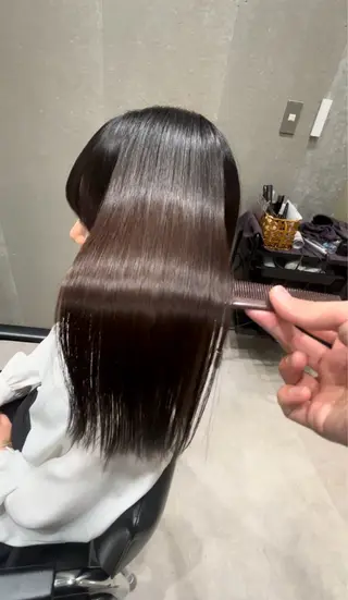 セミロング 髪質改善ヘアケア 艶髪特化/上田のヘアスタイル