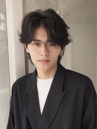 ミディアム パーマ メンズ メンズ特化❤️‍🔥 パーマ職人江口佳乃のヘアスタイル