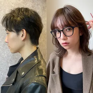 ミディアム 初めてのレイヤーは お任せ！川緑　一吹のヘアスタイル