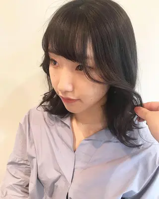 ミディアム カラー 烏丸韓国ヘア🇰🇷 ayaka🎀のヘアスタイル