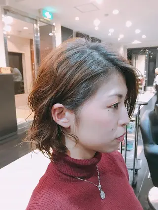 ショート パーマ 前之園 ひかるのヘアスタイル