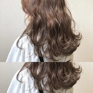 ミディアム カラー ツキノキ ミナのヘアスタイル
