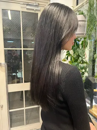 セミロング カラー 赤み消しカラー/ ナチュラル/トモキのヘアスタイル