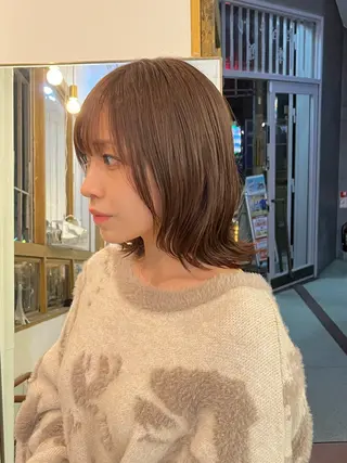 ミディアム 艶髪color💎髪 質改善ストレート大吉のヘアスタイル