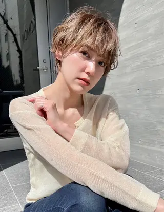 ショート 【似合わせ・レイヤー ・パーマ】海気のヘアスタイル
