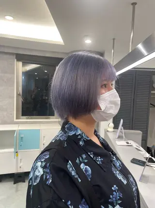 ミディアム ♡似合わせハイトーン ♡maiのヘアスタイル