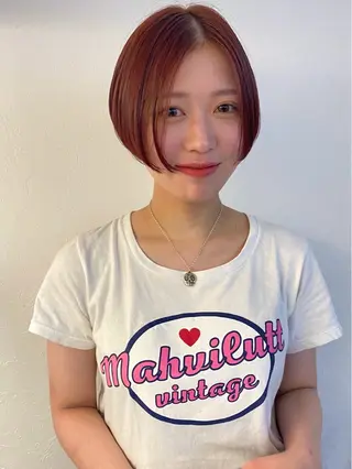 ショート カラー 森貴裕/ベージュ/ パーマ/オリーブのヘアスタイル