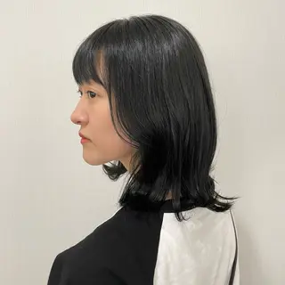 ミディアム カラー 神田 淳美のヘアスタイル