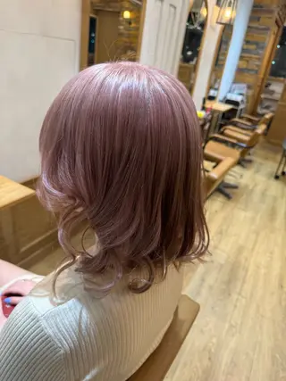 ミディアム 透明感カラー💜 モテ髪 空陽💙のヘアスタイル