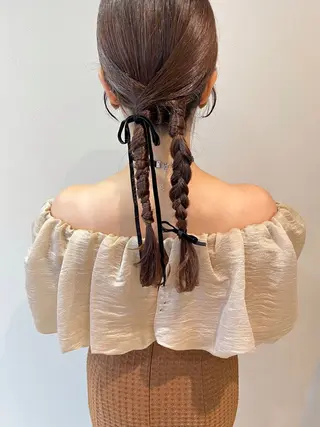 ロング ヘアアレンジ THINK SHOP sakiのヘアスタイル
