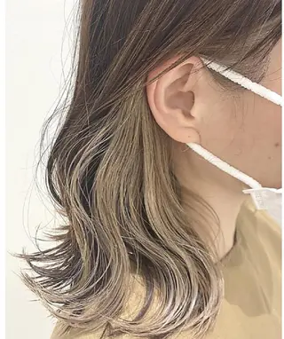 ミディアム パーマ カラー LOOP 佐藤のヘアスタイル