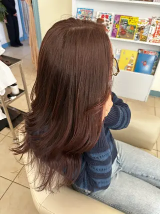 ロング 長嶋美奈/ 韓国風レイヤーカットのマツエク・マツパデザイン