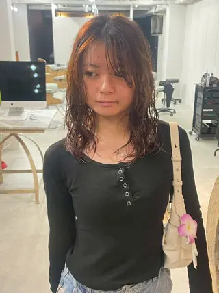 ミディアム パーマ JESTER 烏丸御池のヘアスタイル