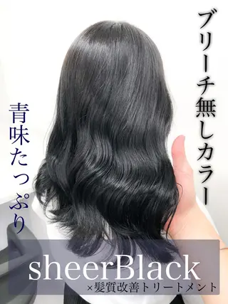 セミロング カラー ハイトーン×レイヤー カットTAKUMIのヘアスタイル