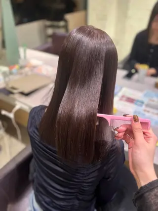 ミディアム 𝐚𝐲𝐚𝐧𝐚 艶カラー.⋆𝜗𝜚のヘアスタイル