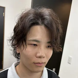 ミディアム パーマ メンズ パーマPrivate SalonNoa名駅のヘアスタイル