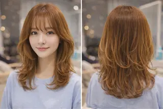 セミロング M.SLASH 大元研二のヘアスタイル