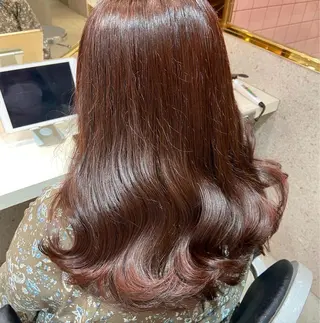 セミロング カラー 新宿/韓国ヘア 中明度カラー/かやのヘアスタイル