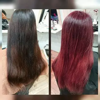 ロング カラー チビ編み込みエクステ シールEXどぅ〜すのヘアスタイル