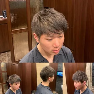 ミディアム カラー ガンバレ原田 航海のヘアスタイル