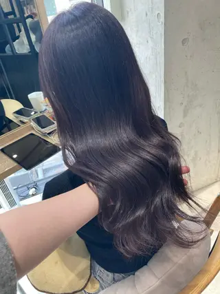 ロング ✨色持ちの良い艶 カラー✨蟹江真世のヘアスタイル