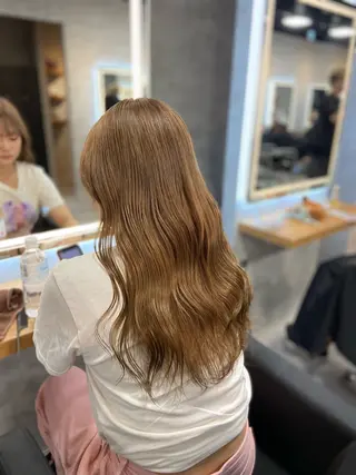 ロング カラー ヘアアレンジ レイヤー×透明感カラ ーHAYATOのヘアスタイル