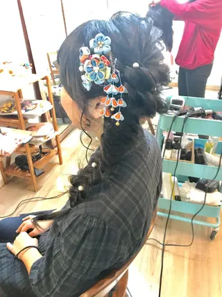 ロング ヘアアレンジ 早朝✨ヘアセット 着付け/清水玲歌のヘアスタイル