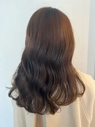 セミロング 名駅/艶韓国風ヘア miyabiのヘアスタイル