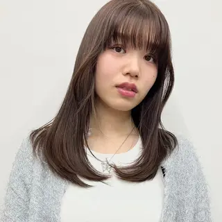 ロング カラー 天王寺韓国ヘア 小山歓実のヘアスタイル