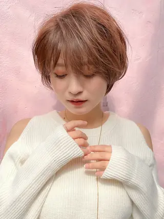 ショート カラー ボブ/ショート/ 縮毛矯正⚜️工藤昴のヘアスタイル