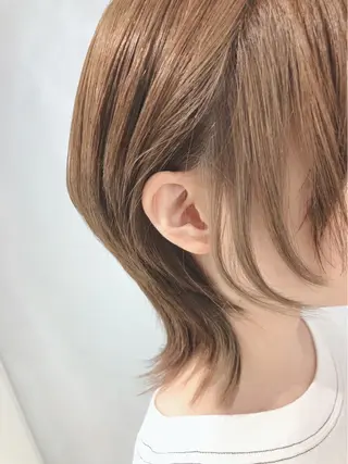 ミディアム カラー 髪質改善イノアカラー 富澤ショウタのヘアスタイル